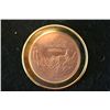 Image 2 : Ronald Reagan Presidential Commerative Medallion; Bronze Center Ringed in Layered 24K Gold