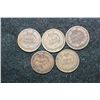 Image 2 : Indian Head One Cent; Various Dates & Conditions; Lot of 5