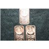 Image 1 : 2012 Copper Ingot; .999 Fine Copper 1 Oz.; Lot of 3