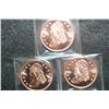 Image 1 : Copper Round; .999 Fine Copper 1 Oz.; Lot of 3