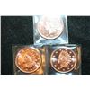 Image 1 : Copper Round; .999 Fine Copper 1 Oz.; Lot of 3 "Indian Head"