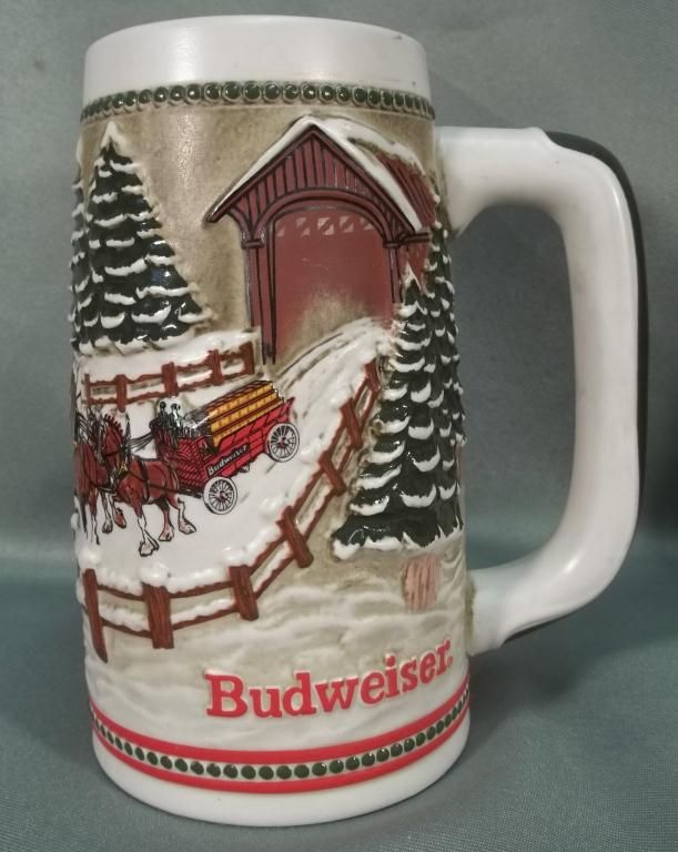 Budweiser & Miller Collectible Beer Steins