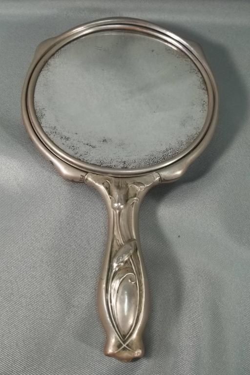 2 Vintage Handheld Vanity Mirrors