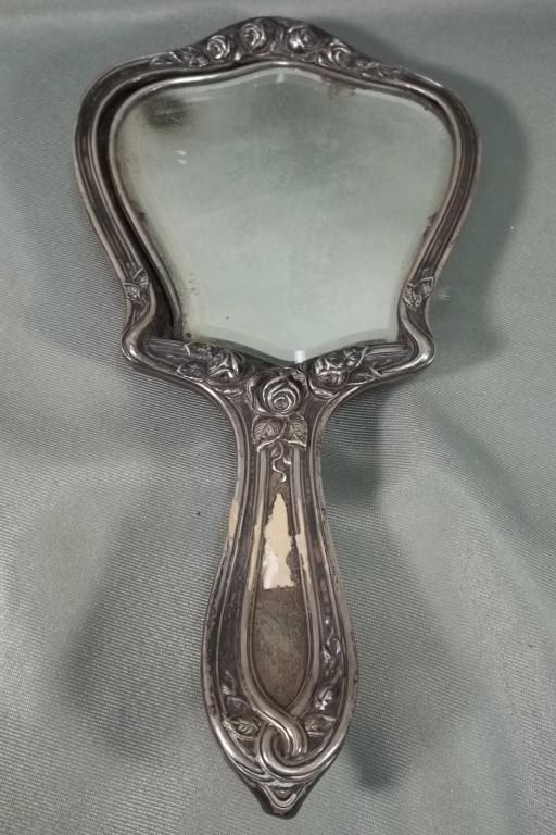 2 Vintage Handheld Vanity Mirrors