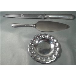 3 Silver & Silver Plate Serving Pieces