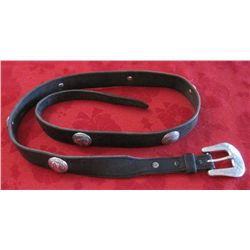 Native American Mens Leather Concho Belt