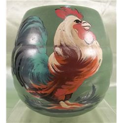 Bauer Pottery USA Painted Rooster Pot
