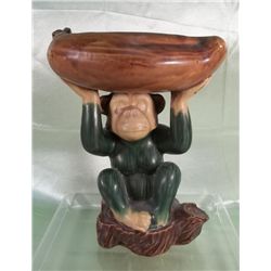 Ceramic Monkey Planter - Matte Glazed