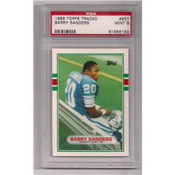 1989 Topps Traded Barry Sanders Rookie Card #83T-Graded PSA 9!