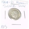 Image 1 : 1964-D ROOSEVELT SILVER DIME *RARE MS HIGH GRADE*!!