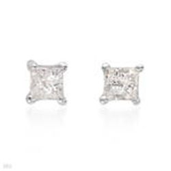 14K/925 GP STERLING SILVER Earrings WITH .70 CTW CUBIC ZIRCONIA