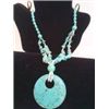 Image 1 : Faux? Turquoise 34" Necklace with 2" Disc Pendant