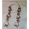 Image 1 : Vintage Dangle Hearts Earrings 2 1/2"