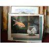Image 1 : CUTE  FRAMED KITTY POSTER UNDER GLASS