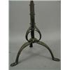 Image 3 : An Arts and Crafts iron lamp standard, wit...