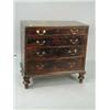 Image 1 : A George III mahogany caddy top chest of d...