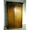 Image 1 : A Victorian burr walnut two door wardrobe,...