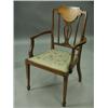 Image 1 : An Edwardian single armchair, with inlaid ...