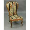 Image 1 : A Victorian rosewood nursing chair with a ...