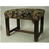 Image 1 : A George III mahogany stool, with a patter...