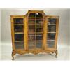 Image 1 : A 1930's walnut display cabinet. 1.37m wid...