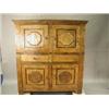 Image 1 : A 19th century continental oak cupboard wi...