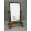 Image 1 : A Victorian mahogany cheval mirror, on bol...