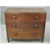 Image 1 : A 19th century mahogany bow front chest. 9...