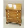 Image 1 : A 19th century oak bureau, the four long d...