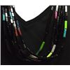 Image 2 : Navajo Onyx & Multi-Stone 6-Strand Necklace - Tommy Singer