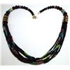 Image 5 : Navajo Onyx & Multi-Stone 6-Strand Necklace - Tommy Singer