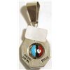 Image 3 : Zuni Multi-Stone Sun Face Spinner Sterling Silver Pendant - Don Dewa