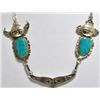 Image 3 : Old Dead Pawn Kingman Turquoise Mudhead Sterling Silver Necklace - NM