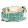 Image 2 : Zuni Opal & Turquoise Inlay Sterling Silver Cuff Bracelet Women's Watch - ST