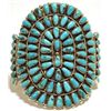 Image 1 : Old Pawn Navajo Turquoise Needlepoint Sterling Silver Cuff Bracelet - RT