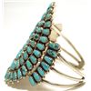 Image 3 : Old Pawn Navajo Turquoise Needlepoint Sterling Silver Cuff Bracelet - RT