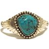 Image 1 : Old Pawn Navajo Spider Web Turquoise Sterling Silver Cuff Bracelet