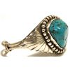 Image 2 : Old Pawn Navajo Spider Web Turquoise Sterling Silver Cuff Bracelet