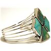 Image 2 : Dead Pawn Navajo Turquoise & Green Fox Turquoise Sterling Silver Cuff Bracelet
