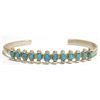Image 1 : Old Pawn Zuni Turquoise Sterling Silver Cuff Bracelet - D. Peina