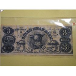 1864 $3.00 BANK NOTE(replica)