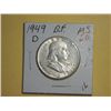 Image 1 : 1949 BEN FRANKLIN SILVER 1/2 DOLLAR