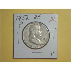 1952 BEN FRANKLIN SILVER 1/2 DOLLAR