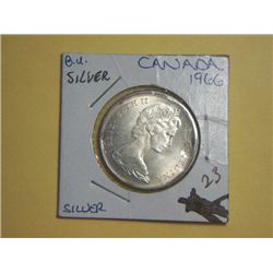 1966 SILVER CANADIAN 1/2 DOLLAR