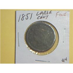 1851 LARGE CENT