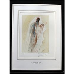 DALI HAND SIGNED ORIG. COLORED WOOD ENGRAVING - 1960