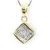 Image 1 : Genuine 0.52ctw Diamond Square Necklace 14K Yellow Gold