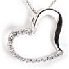 Genuine 0.19 ctw Diamond Heart Necklace 14K