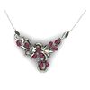 Image 1 : Genuine 6.24 ctw Ruby Necklace 16.5" 18k W/Y Gold