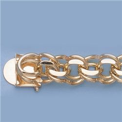 Genuine 7.25" 14k  Gold-Yellow 11.6mm Charm Bracelets